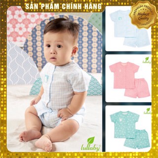 [LULLABY] Bộ cộc tay cúc giữa vải xô Nhật size 3M-4Y