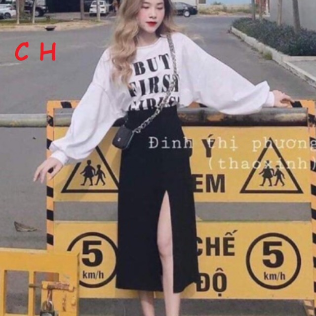 Sét váy BUT xẻ áo da cá+ chân tuyết mưa COU764 | BigBuy360 - bigbuy360.vn