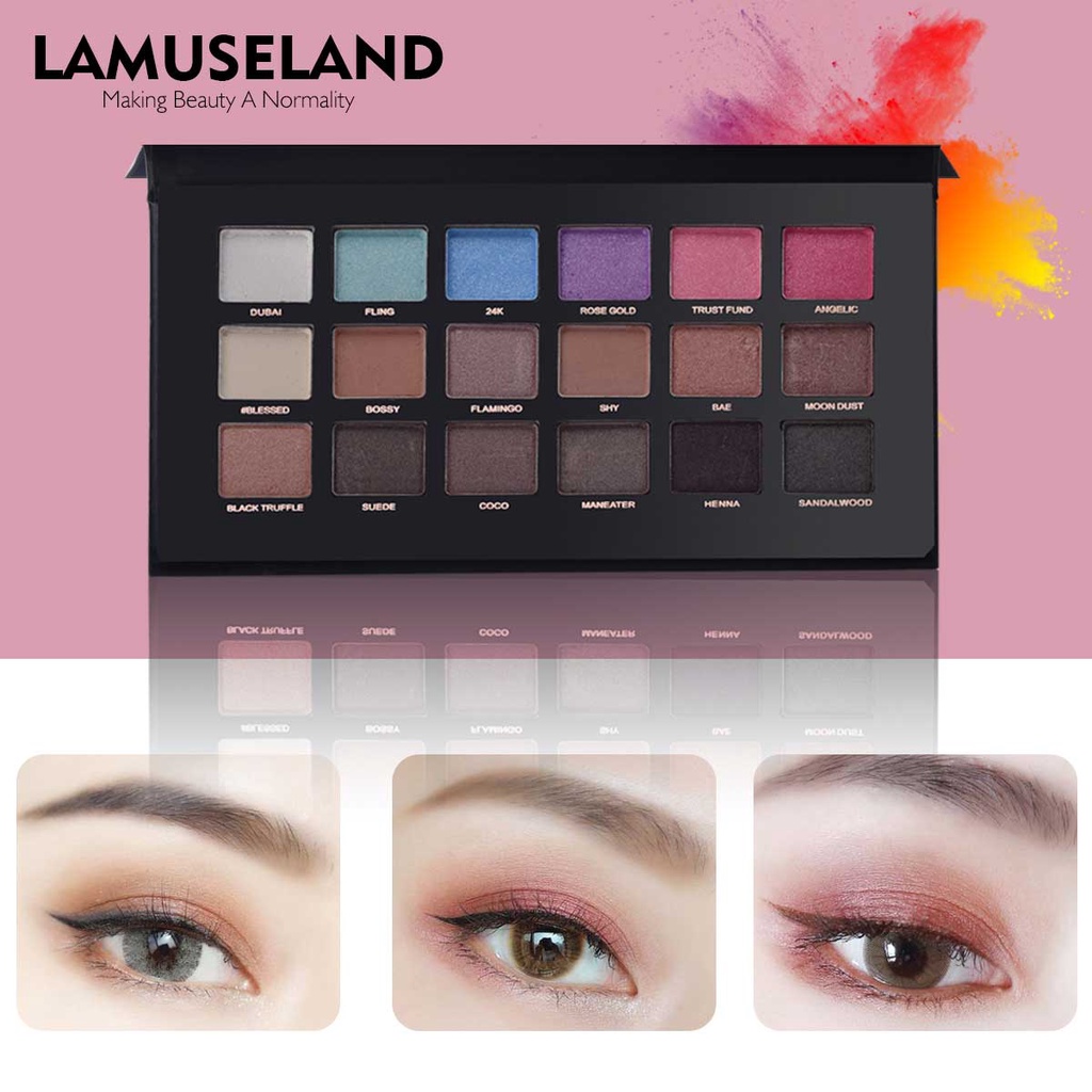 LAMUSELAND Fashion Color Eyeshadow Palette J0001 18g | BigBuy360 - bigbuy360.vn