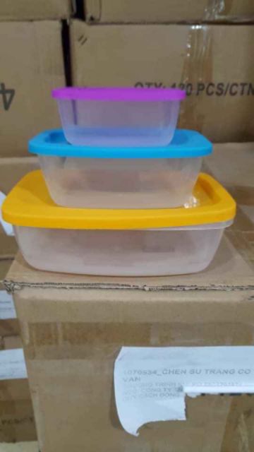 [Gro Gifts] Combo 3 hộp nhựa đựng thức ăn Sanson