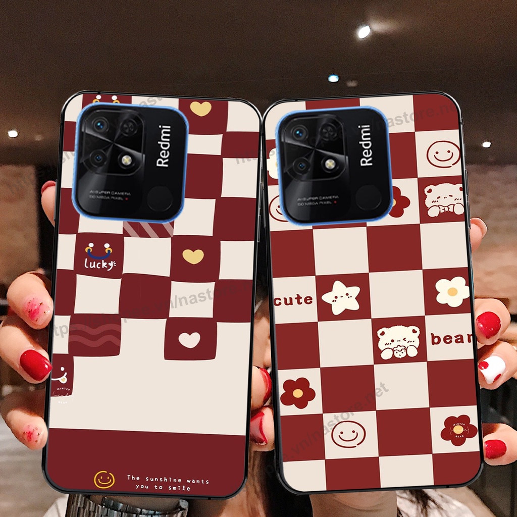 Ốp lưng Xiaomi Redmi 9C / Redmi 10c trái tim gấu cute thể thao cá tính, giá rẻ