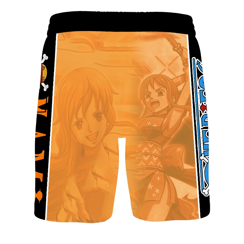 Quần Short In Hoạt Hình One Piece 3D Size S-6XL Thời Trang Đi Biển