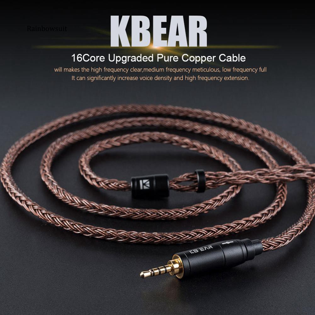 Dây cáp cân bằng tai nghe bằng đồng nguyên chất KBEAR 2.5/3.5/4.5mm MMCX/2Pin/QDC