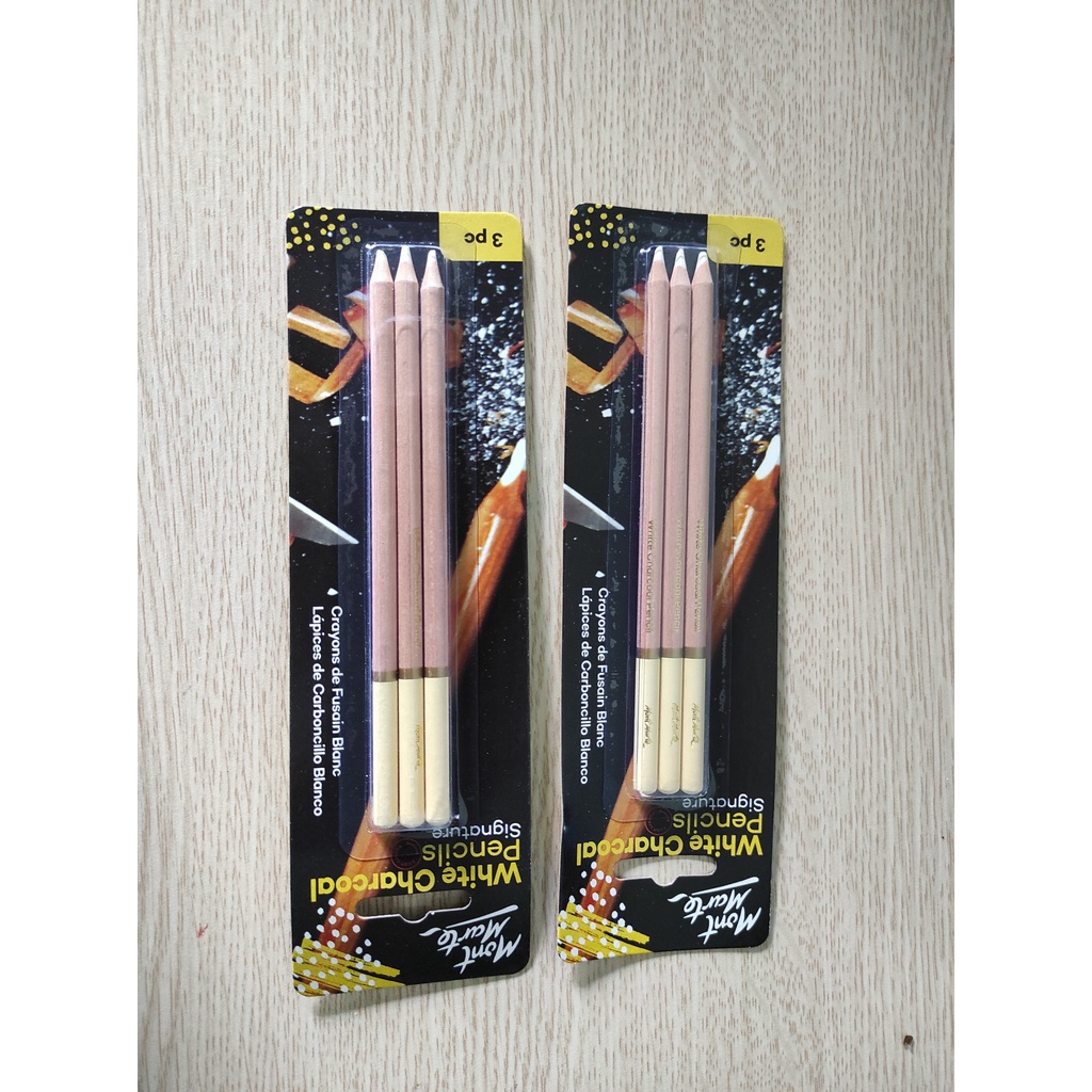 Bộ bút chì than trắng Mont Marte white charcoal pencil