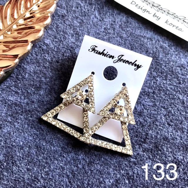 Bông Tai Nữ Đính Đá Thời Trang Hàn Quốc M133 Hoa Tai Nữ Bông tai Hàn Quốc