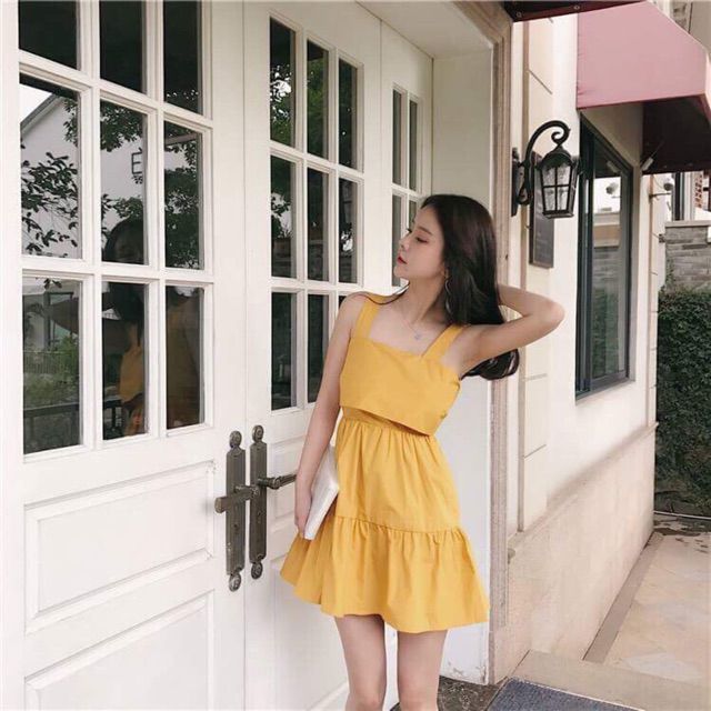 ĐẦM NƠ LƯNG XINH XẮN kèm video và hình thực H5-1 Laca Store, đầm đuôi cá kiểu cột nơ khoét lưng sau | BigBuy360 - bigbuy360.vn