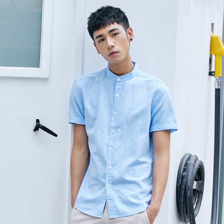 [Mã FAMALLT5 giảm 15% đơn 150K] Áo Sơ Mi Nam Vải Oxford Ngắn Tay Cổ Tàu KATUSCO - A2008 | BigBuy360 - bigbuy360.vn