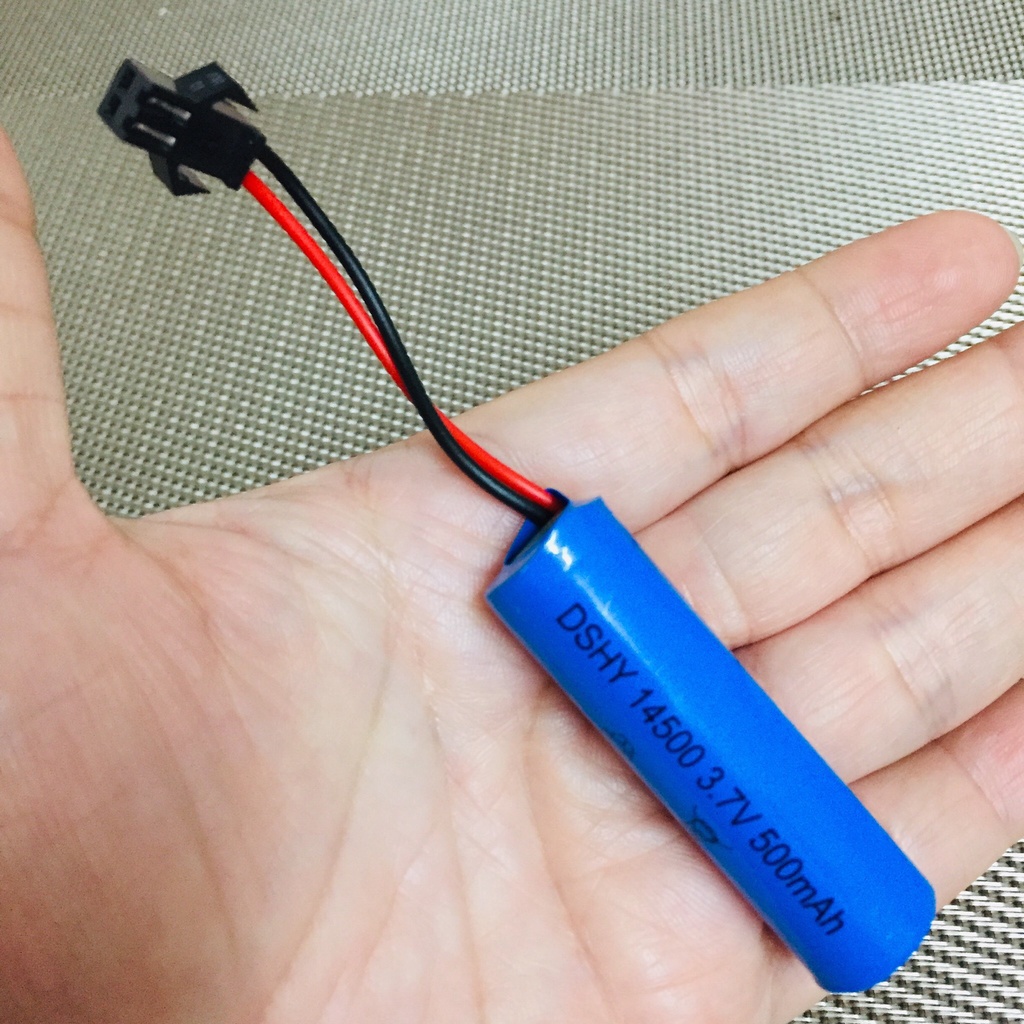 Pin sạc 14500 hình trụ 3.7V dung lượng 500mAh chân cắm Jack SM-2P