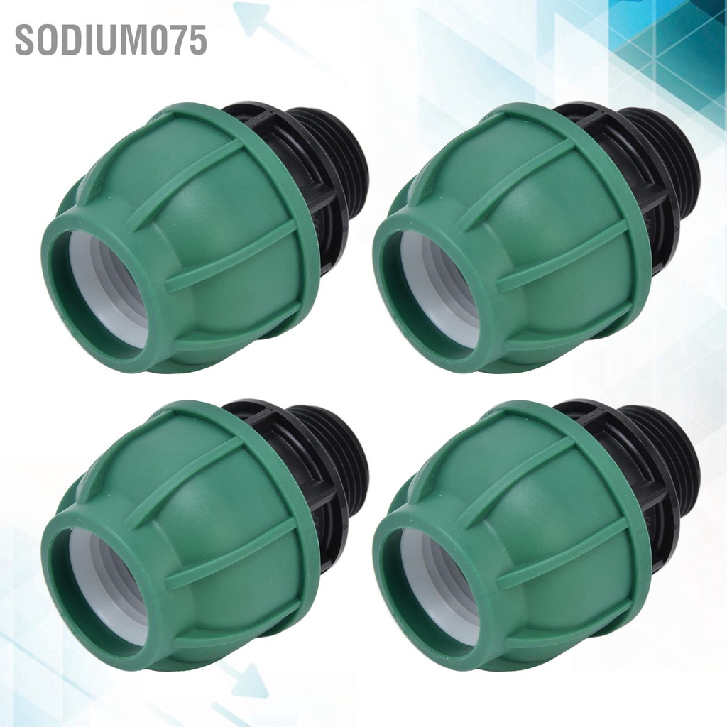 Sodium075 4PCS Đầu nối chặt chẽ bằng chất lỏng G1 Chủ đề bên ngoài Chặt thẳng ống dẫn