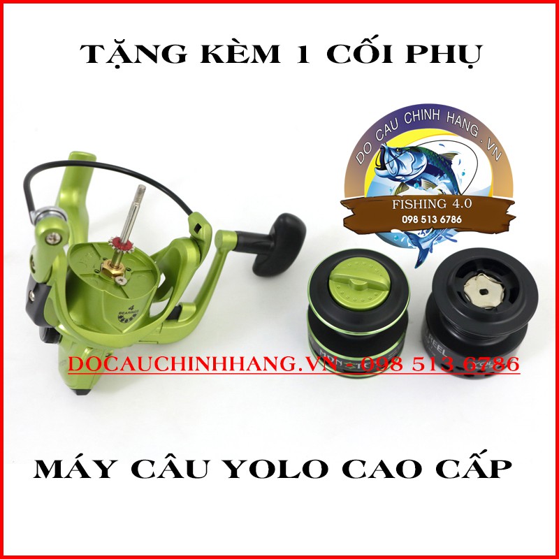 Trọn bộ cần câu 2 khúc carbon + máy yolo cao cấp + bộ phụ kiện câu lure câu lance