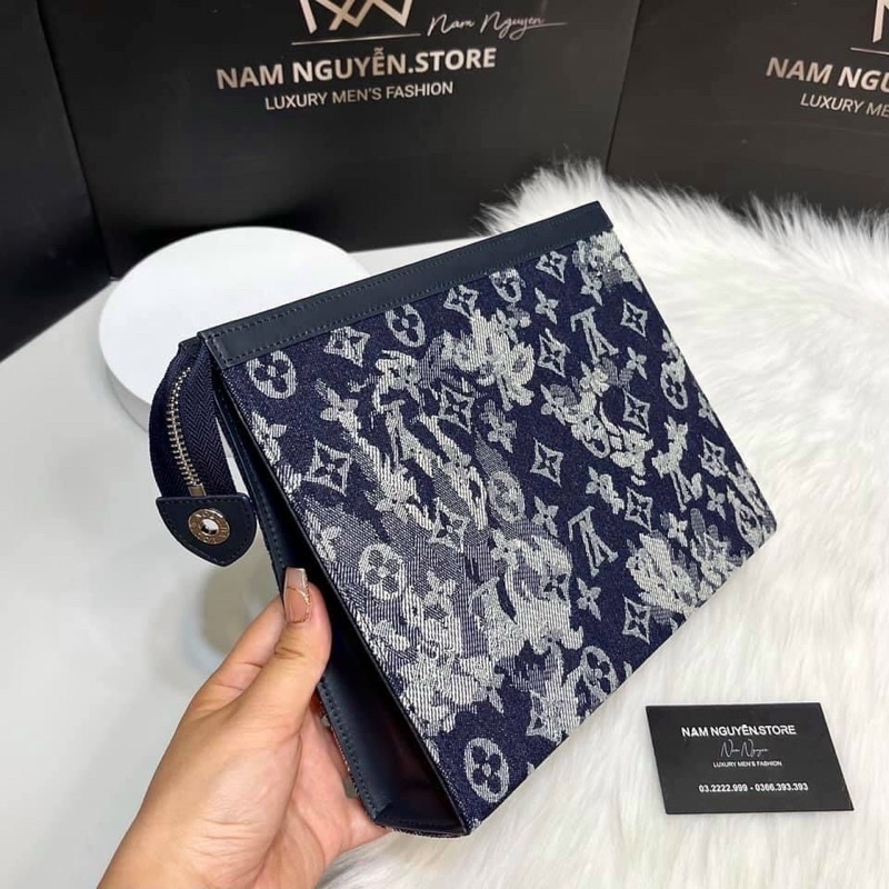 Ví cầm tay Clutch Nam Cao cấp da mềm đẹp nhiều ngăn đựng IPad Điện thoại