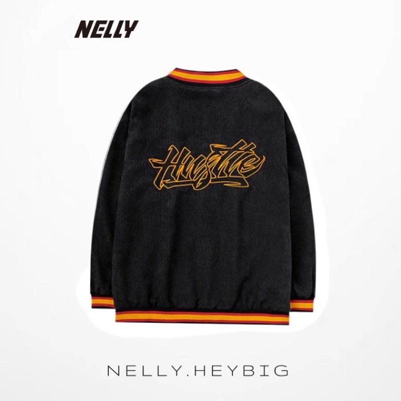 Áo khoác bomber  Nelly Heybig form rộng chất len tăm dành cho nam và nữ !HEY BIG! 69 30