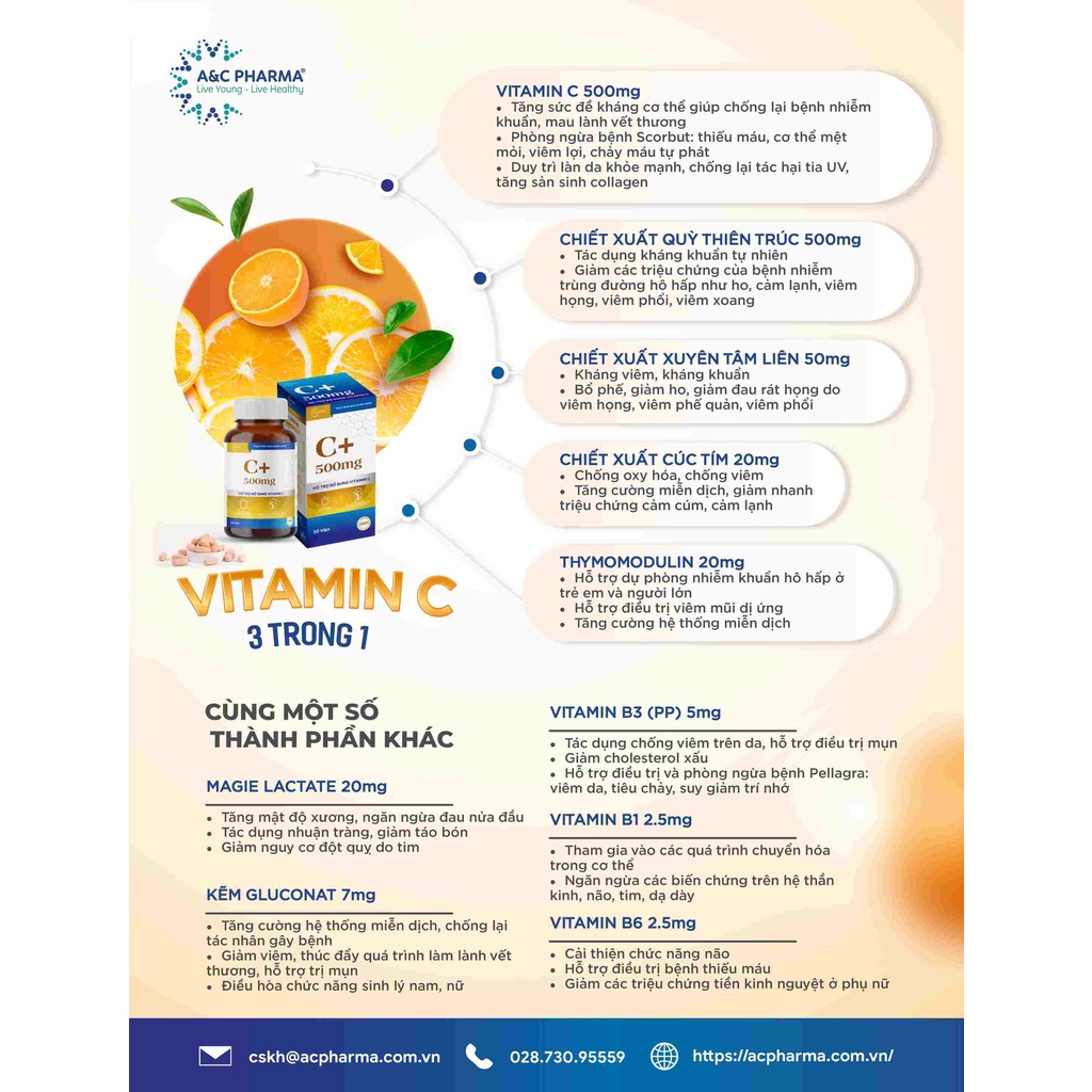 A&amp;C Pharma Combo X2 Sức khỏe: Viên uống Tăng cường sinh lực nam Men's Secret và Vitamin C 3in1