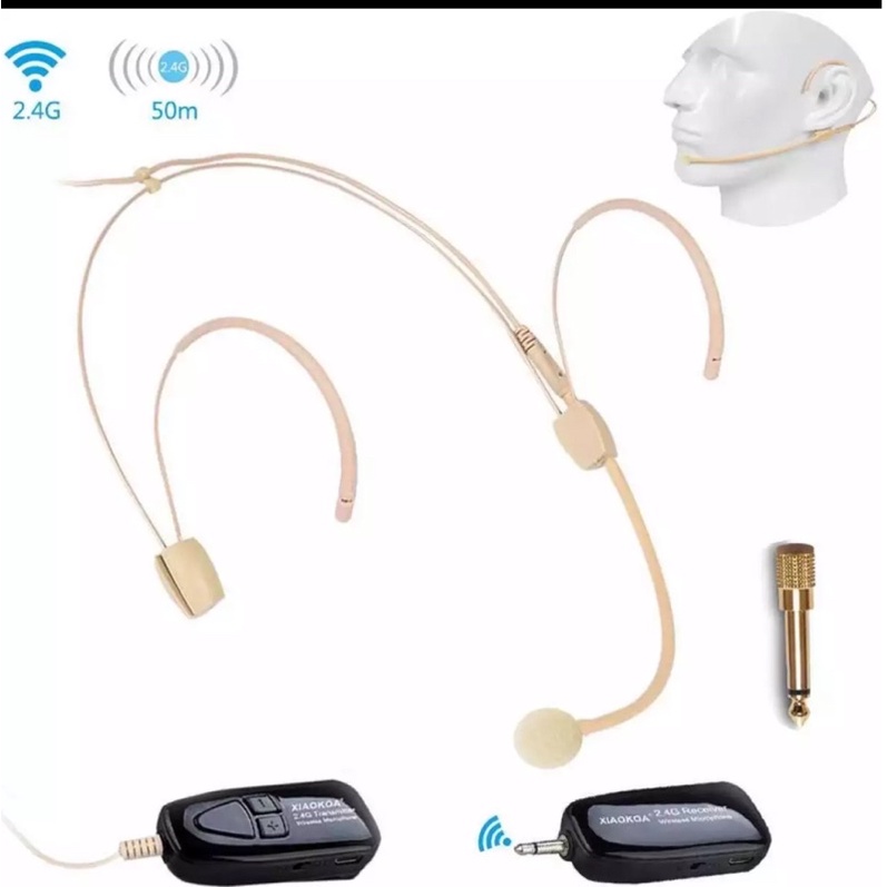 [Mã 44ELSALE2 giảm 7% đơn 300K] Mic trợ giảng không dây XIAOKA 2.4G ( Mic màu da ) cao cấp