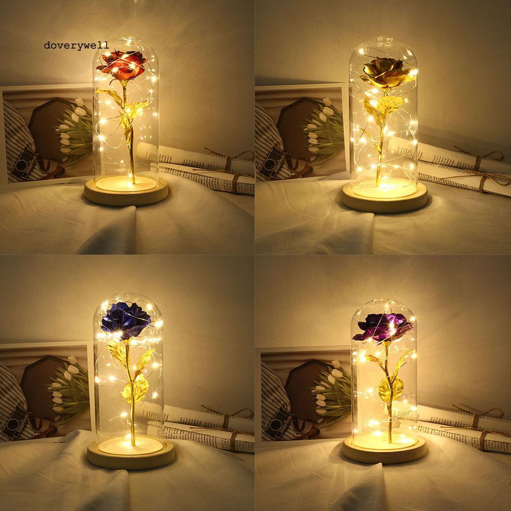 Đèn LED hoa hồng thủy tinh dùng trong trang trí