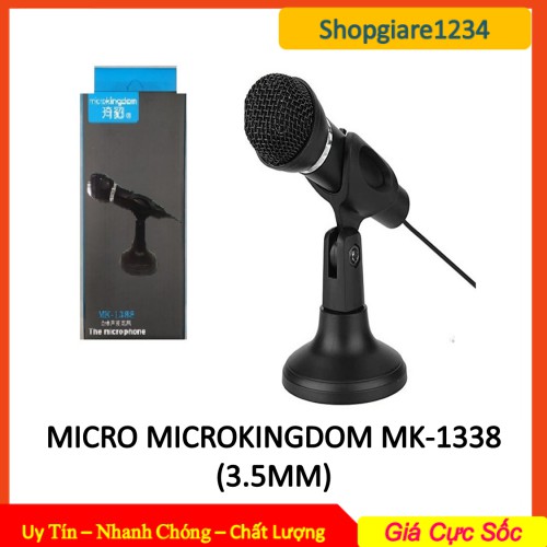 Micro chat voice MK-1388, micro thu âm vi tính, micro có chân để bàn - jack cắm 3.5mm