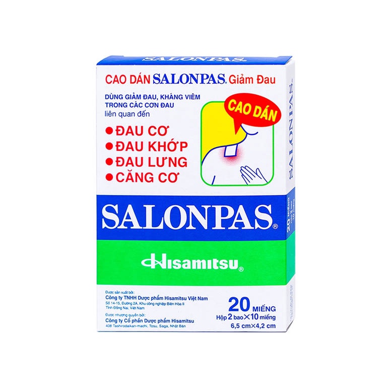 Cao Dán Salonpas Hộp 20 Miếng