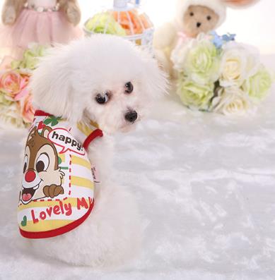 cartoon pet clothes dog clothes plus fleece sweater shirt