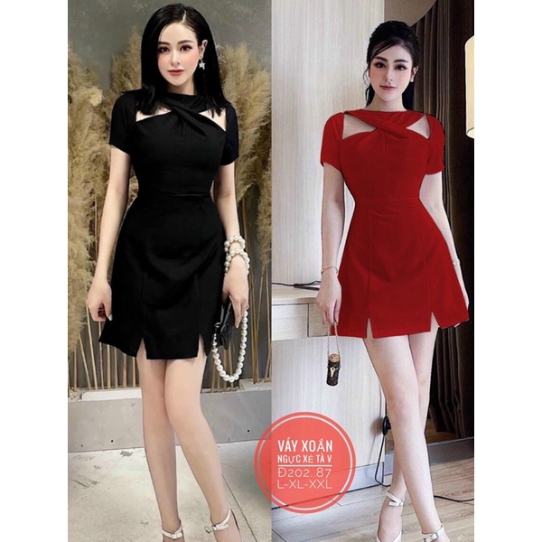 Bigsize đầm tiệc chéo cổ sang chảnh(sẳn-sỉ Hcm-hỏa tốc 7-14h mỗi ngày)