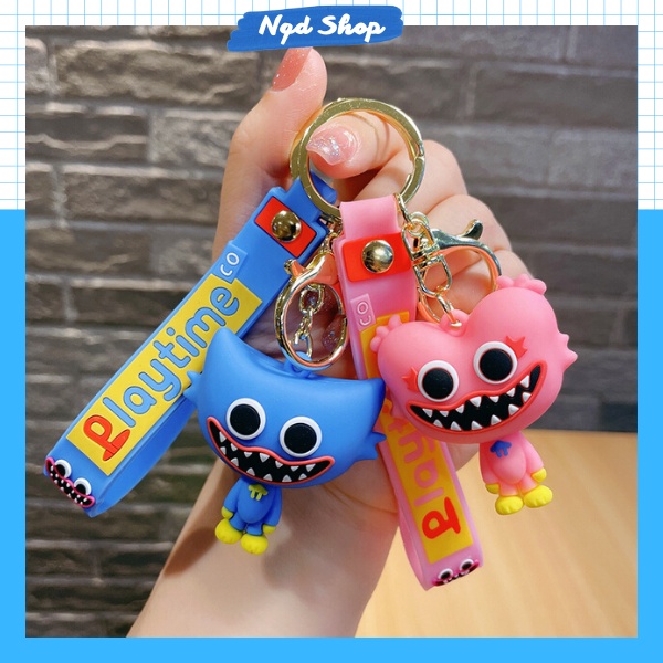 Móc khóa xe máy Huggy Wuggy ngộ nghĩnh đáng yêu, móc chìa khóa nhân vật trong game Poppy Playtime Hot Trend Tik Tok