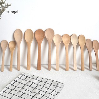 Set 5 Muỗng Gỗ Cán Dài Tiện Lợi Cho Nhà Bếp