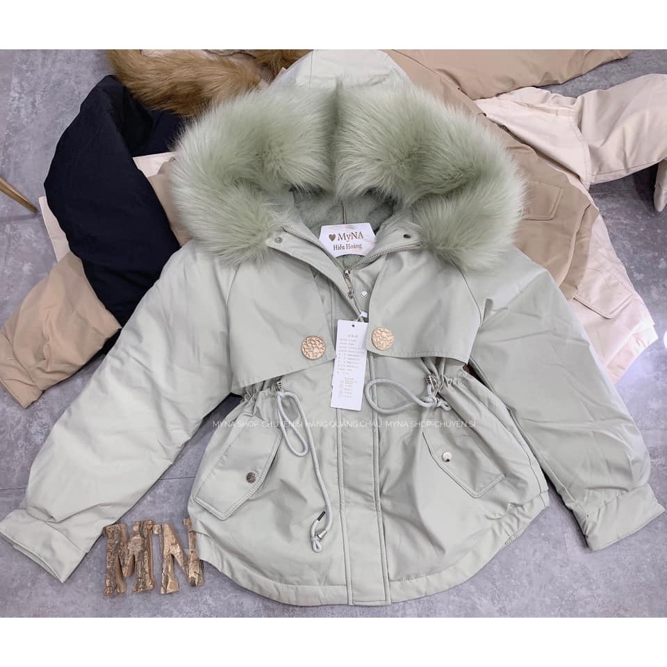 (Có sẵn+Ảnh Thật) Áo Khoác Phao Kaki Hai Cúc Lót Lông 8611 | BigBuy360 - bigbuy360.vn