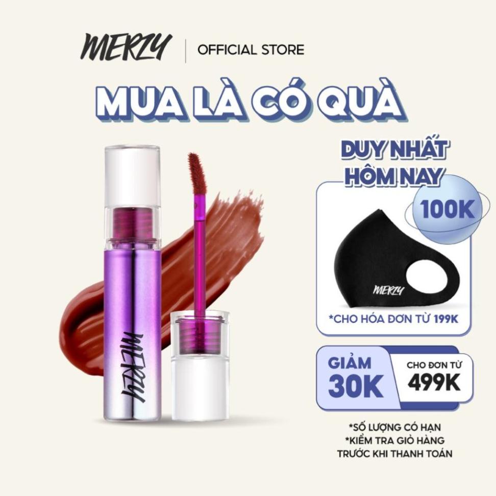 Son tint bóng siêu lì cho đôi môi căng mọng Merzy Aurora Dewy Tint 5.5g SHOPSONMOI