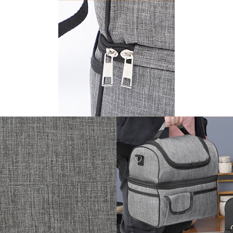 ONLY HOUSE Túi Đựng Hộp Cơm Trưa Lót Giấy Nhôm Dày Cách Nhiệt Chống Thấm Nước Tiện Dụng