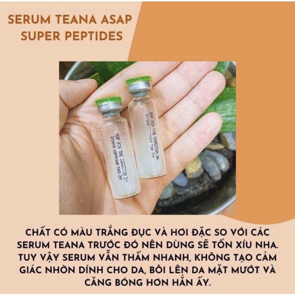 Kem làm rạng rỡ da mặt, sáng đốm đen trên da mặt hiệu Teana ( Serum Teana ASAP loại bỏ hiệu quả các loại đốm đồi mồi)