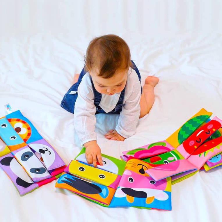 Đồ chơi sách ghép hình bằng vải cho bé
