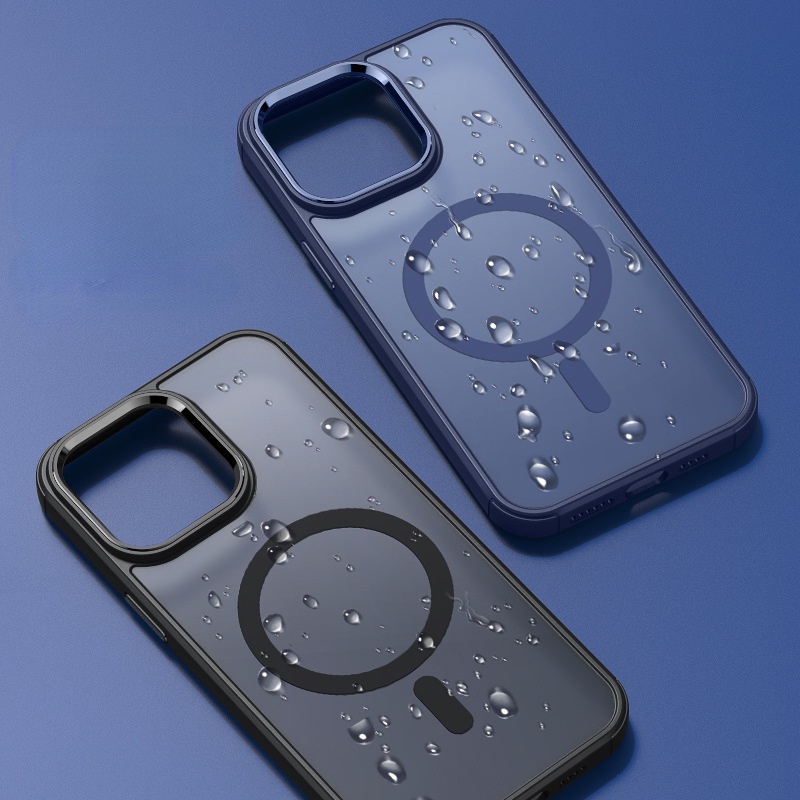 Ốp Điện Thoại Kim Loại Hít Nam Châm Mặt Nhám Cho Iphone 14 13 12 PRO Max IPhone14 PRO