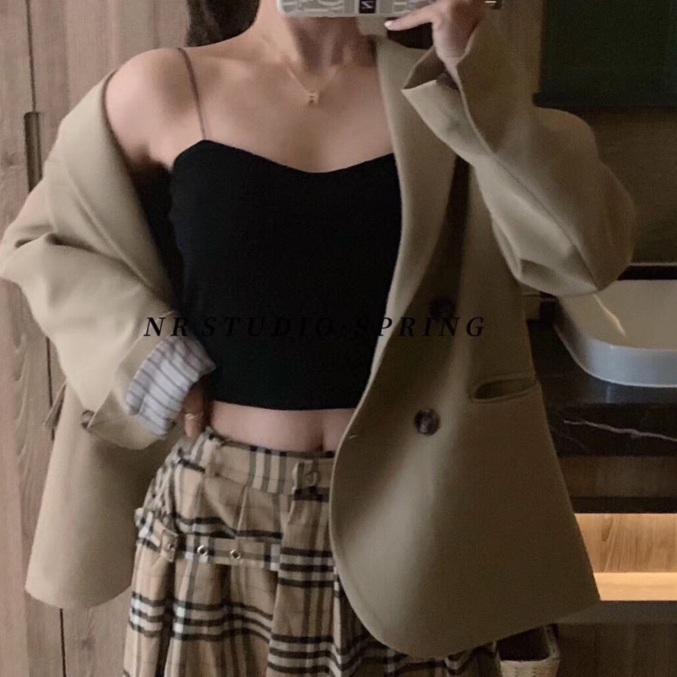 Áo 2 Dây Có Đệm 💖FREESHIP💖 Giảm 5k nhập mã [ AO CROPTOP ] 💖 Áo hai dây Hàn Quốc xinh đẹp