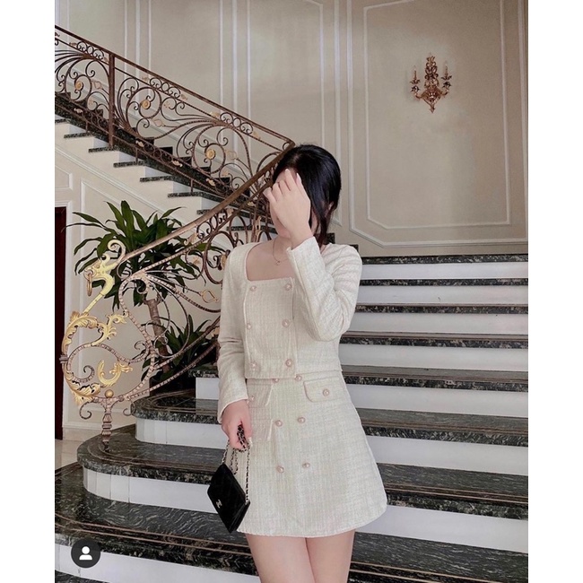 Set dạ tweed nhũ cúc ngọc | BigBuy360 - bigbuy360.vn