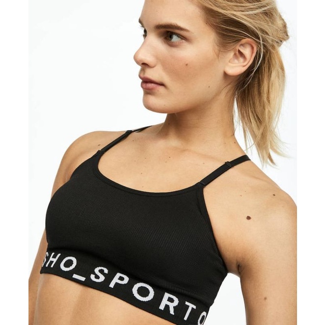 Áo sport bra Oysho không viền logo