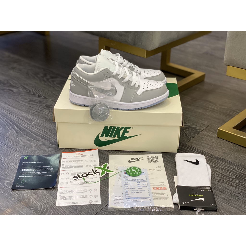 Giày Cao Cấp Thể Thảo Sneaker J/D Xám Trắng Đế Trong Thấp Cổ SIêu Xinh Ảnh Thật + freeship + Tặng Tất