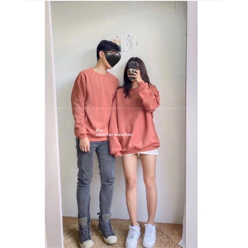 [Rẻ Vô Địch Áo Nỉ Sweater Basic Cổ Tròn Unisex (Ảnh Thật)