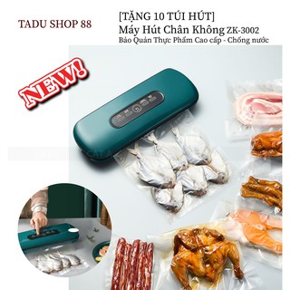 [TẶNG 10 TÚI HÚT] Máy Hút Chân Không Bảo Quản Thực Phẩm ZK-3002 Cao cấp- Chống nước, dễ vệ sinh, BẢO HÀNH 3 THÁNG !