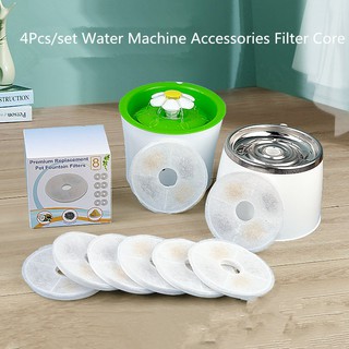 4Pcs/set Đài phun nước có lõi lọc than hoạt tính cho mèo