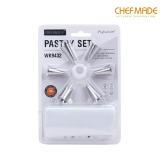 Bộ Phụ Kiện Trang Trí Bánh CHEFMADE WK9432 Gồm 6 Đầu Bắt Kem Và 10 Túi Đựng Bánh Ngọt