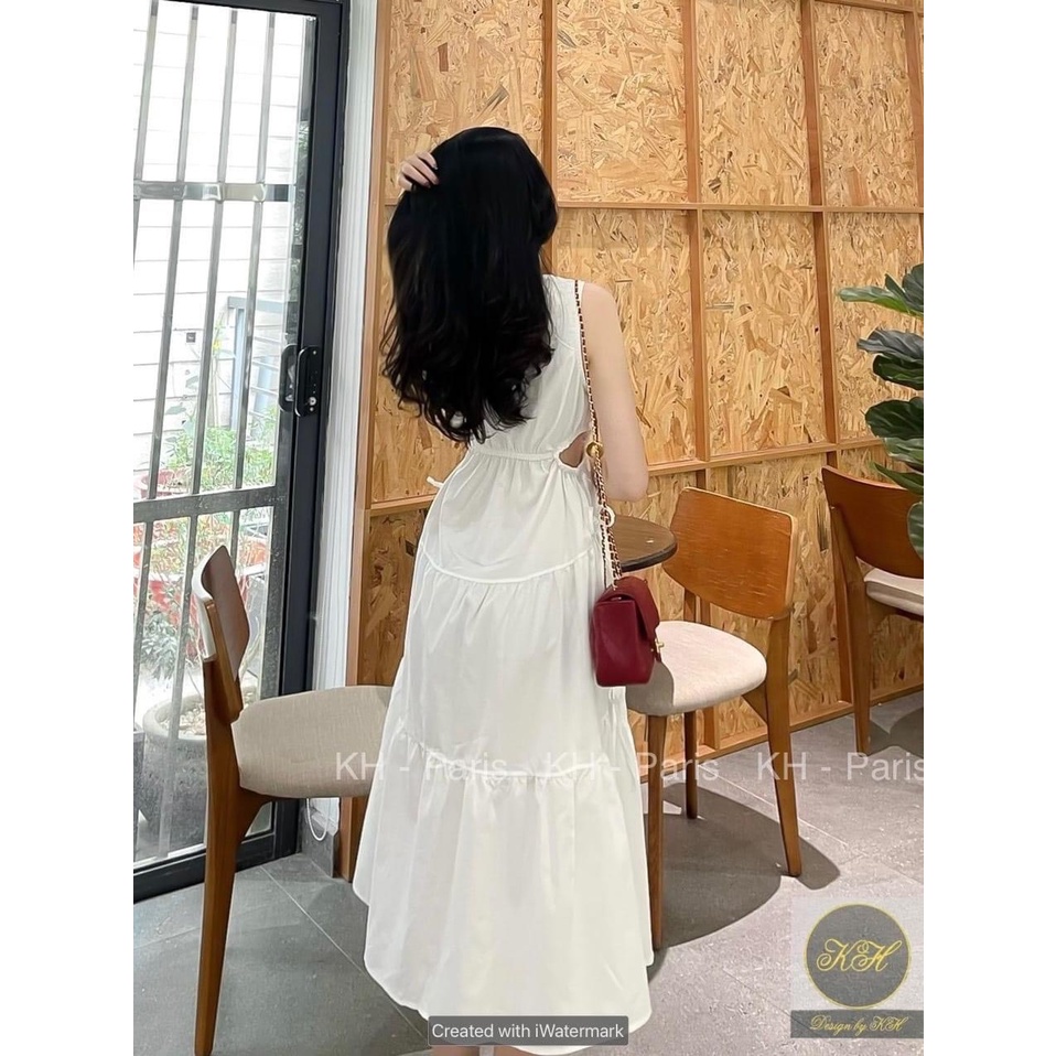 Đầm maxi đi biển Tira House váy ba lỗ khoét eo hot trend TRV0002