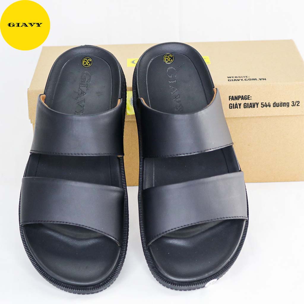 Dép da nam quai nhị thời trang 9021/6 - GIÀY GIAVY