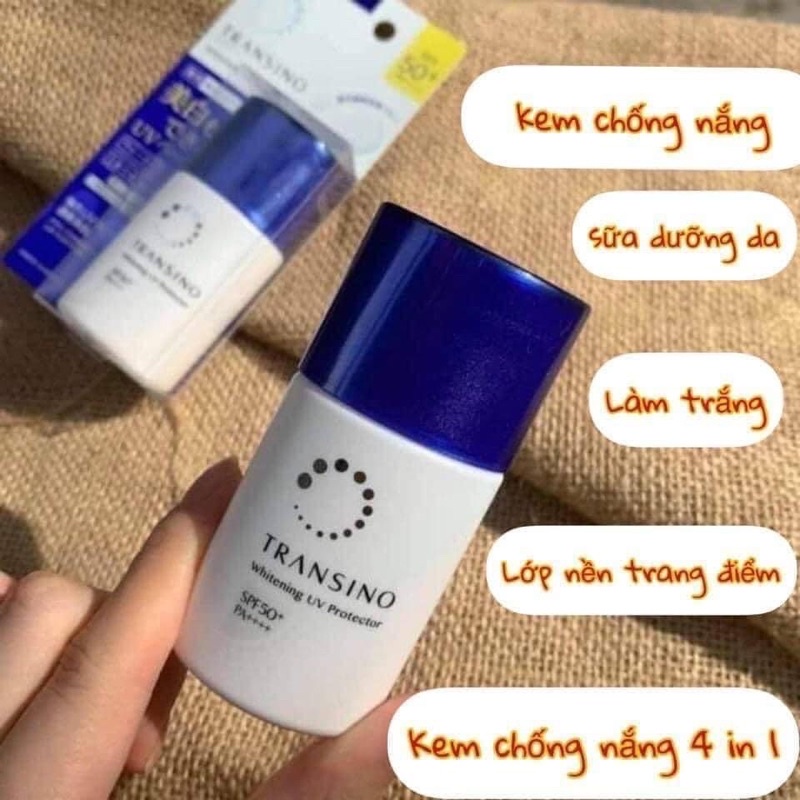 Kem chống nắng dưỡng trắng da ban ngày Transino Whitening Day Protector SPF50+/PA++++ nội địa Nhật Bản