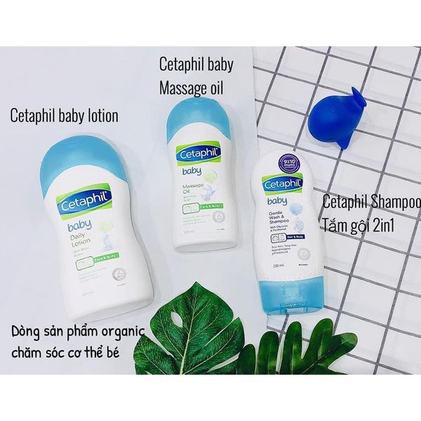 Tắm gội cetaphil dành cho bé có size lớn và nhỏ 230ml/399ml