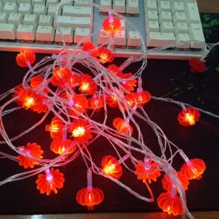 Dây Đèn nháy led 3d lồng đèn nhỏ 5m 30bóng, đèn led, dây nháy trang trí Noel, tết, đào quất,