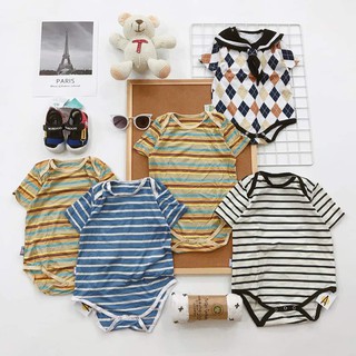 Combo 5 Bộ Bodysuit Họa Tiết Sọc Ngẫu Nhiên - Mihababy - CHUIDAU_COMBO5_SOC