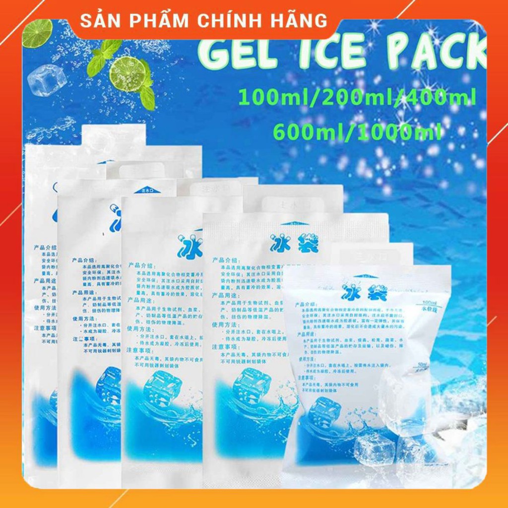 💥💧[SIÊU HOT]💥💧 Túi Đá Khô Giữ Lạnh/Túi Đá Gel Bảo Quản Hàng Đông Lạnh Có Thể Tái Sử Dụng Dung Tích 1000ml 💥💧