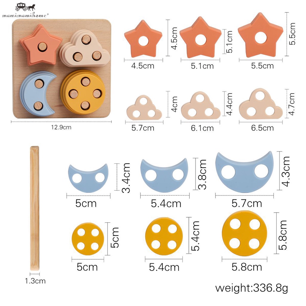 Bộ Dồ Chơi Giáo Dục Silicone MAMIMAMIHOME Món Quà Tương Tác Giáo Dục Sớm Dành Cho Trẻ Em 3D 1 CÁI