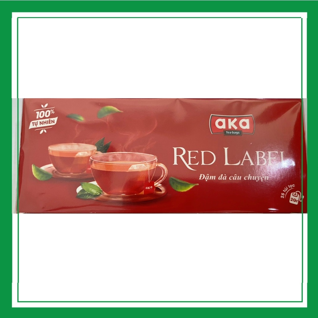 Hồng Trà túi lọc AKA Red Label Tân Nam Bắc - hộp 50g (25 túi lọc x 2g)