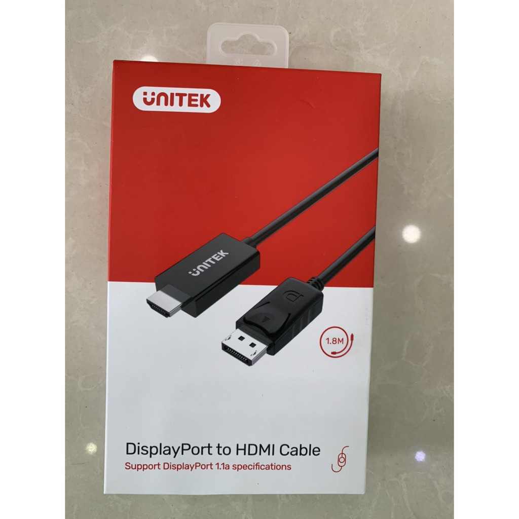Cáp chuyển Displayport sang HDMI (màn hình cổng HDMI) - DP to HDMI dài 1m8