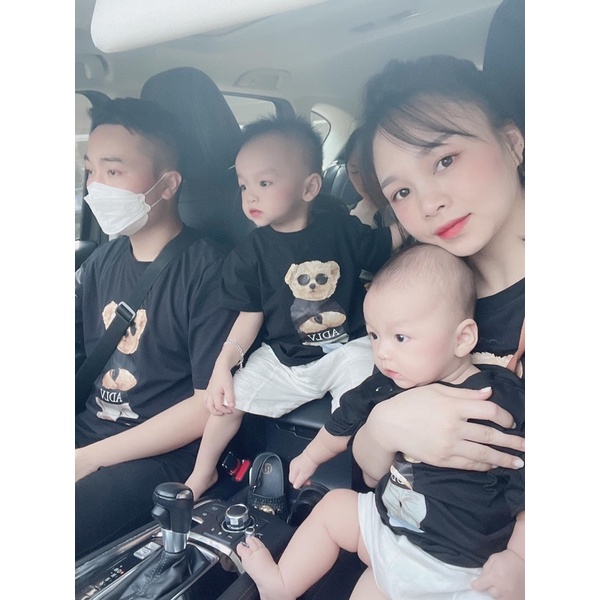 Áo thun ADLV gấu hoạt hình 3D cho bé , áo phông cotton trẻ em unisex ,Kid_genZ